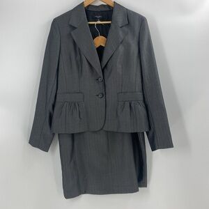 Nine West two piece gray suit business career wear